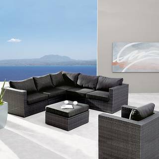 Eckelement Lounge Aruba (inkl. Sitz-und Rückenpolster) - Aluminium/Kunstfaser - Flachgewebe/Anthrazit
