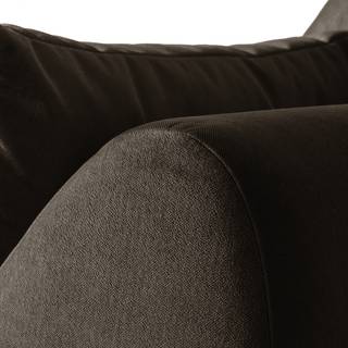 Canapé d'angle Glenrock Méridienne montable des deux côtés - Couleur expresso / Beige chaud
