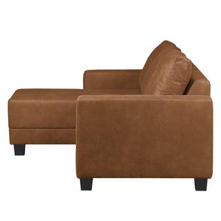 Divano angolare Greenwood Cognac - Longchair preimpostata a sinistra