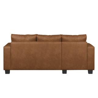Divano angolare Greenwood Cognac - Longchair preimpostata a sinistra