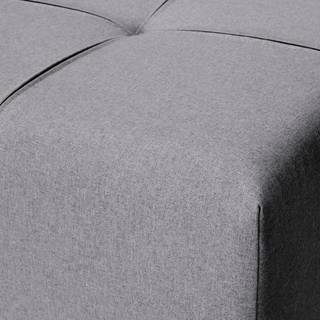 Canapé d'angle Healy Feutre - Granit - Méridienne courte à droite (vue de face) - Avec repose-pieds