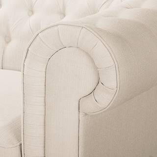 Ecksofa Pintano Beige - Ottomane davorstehend rechts