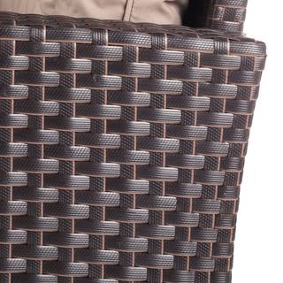 Essgruppe Salerno (2-teilig) Polyrattan / Webstoff - Braun / Creme