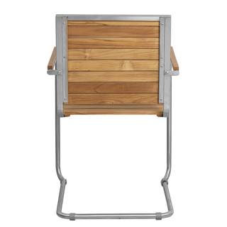 Set di 3 mobili da giardino TEAKLINE B Legno massello di teak / Acciaio inox