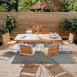 Essgruppe TEAKLINE 7-teilig Kombi B Plus Teak massiv / Edelstahl