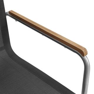 Table & chaises jardin TEAK DELUXE 7 Teck massif / Acier inoxydable
