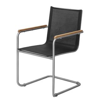 Table & chaises jardin TEAK DELUXE 7 Teck massif / Acier inoxydable