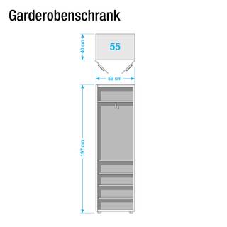 Garderobenschrank Viveiro Weiß