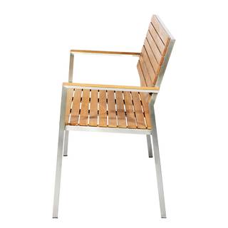 Tuinbank TEAKLINE massief teakhout/roestvrij staal - Breedte: 151 cm