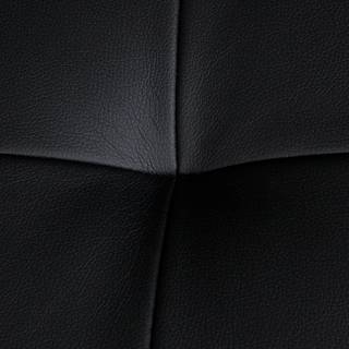Divano angolare Gigilio con funzione letto - Similpelle nera Longchair montabile su entrambi i lati