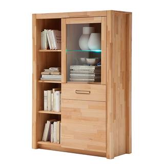 Highboard Majona I inkl. Beleuchtung - Kernbuche massiv - Kernbuche