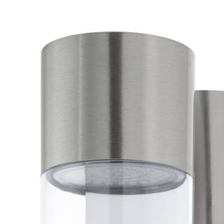 LED-Außenwandleuchte Robledo Kunststoff / Edelstahl - 2-flammig - Edelstahl