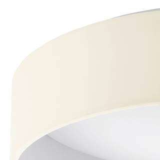 LED-plafondlamp Palomaro geweven stof / kunststof - 1 lichtbron - Crème - Diameter: 32 cm