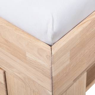 Letto EosWOOD Legno massello di quercia - Quercia oliata bianca - 180 x 200cm