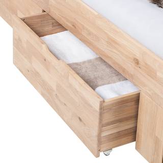 Letto EosWOOD Legno massello di quercia - Quercia oliata bianca - 180 x 200cm