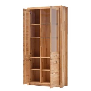 Vitrinenschrank Majona Kernbuche massiv - Kernbuche