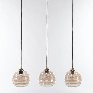Suspension Nasp Verre / Laiton - 3 ampoules