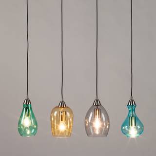Pendelleuchte Cambo Glas / Eisen - 4-flammig