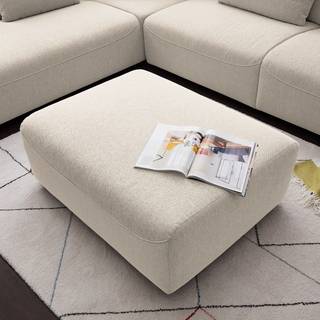 Poggiapiedi Finny Tessuto Saia: beige