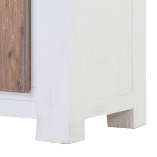 Open kast Doral deels massief acaciahout wit/bruin