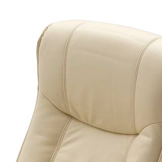 Relaxsessel Odenwald (mit Hocker) Echtleder Creme