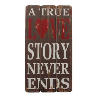 Schild True Love Story Grau