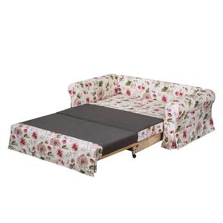 Schlafsofa Latina Country mit Husse Webstoff - Webstoff Gracia: Creme / Rot - Breite: 165 cm