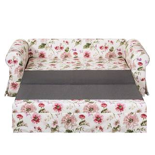 Schlafsofa Latina Country mit Husse Webstoff - Webstoff Gracia: Creme / Rot - Breite: 165 cm