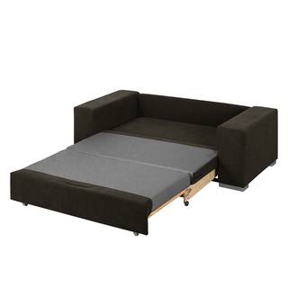 Schlafsofa Latina mit XL Armlehne Basic Chenille - Espresso - Breite: 176 cm