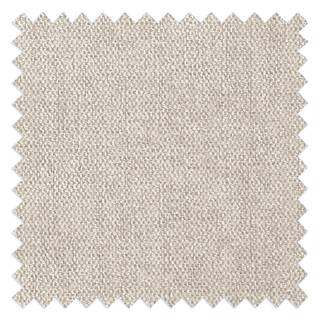 Fauteuil HEPBURN met kruisvoet geweven stof/echt leer - Stof Saia / Leer Neka: Beige / Cognackleurig - Zwart