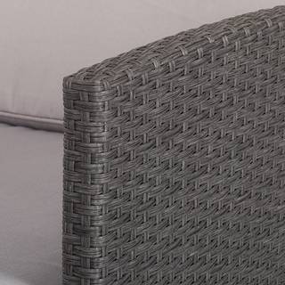 Set di poltrone Paradise Lounge con poggiapiedi - Polyrattan grigio