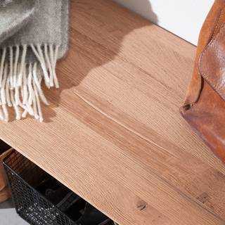 Panca Semaros Cerro/Rovere selvatico massello/Metallo - Larghezza: 180 cm