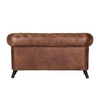 Bank Benavente (2-zitsbank) bruine antiek leren look