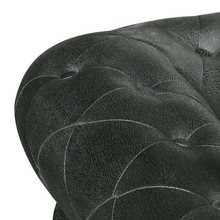 Canapé Benavente (3 places) Aspect cuir vieilli anthracite