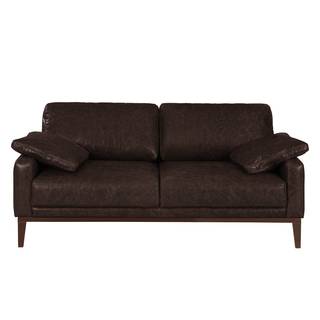 Ensemble de salon Horley (3-2) Cuir véritable - Marron foncé