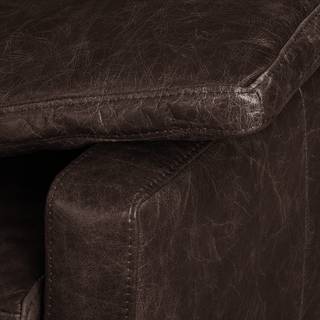 Ensemble de salon Horley (3-2) Cuir véritable - Marron foncé