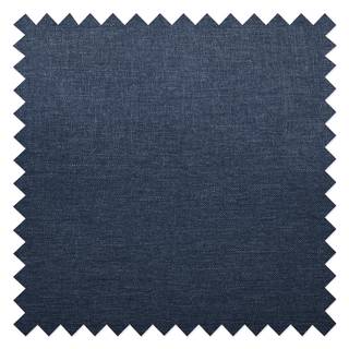 Sofa Wyke IV (3-Sitzer mit Hocker) Flachgewebe - Dunkelblau - Dunkelblau