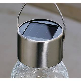 Solarleuchten-Set Glasbälle (5-teilig) Edelstahl/Glas - Silber