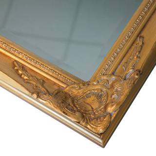 Specchio Varela IV Parzialmente in legno massello di paulonia - Oro