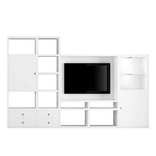 TV-Wand Emporior II inkl. Beleuchtung - Weiß