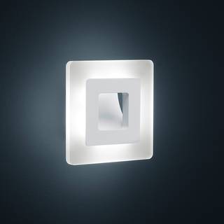 Wandlamp JENNA metaal/wit kunststof