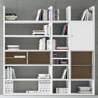 XL Regalwand Emporior IV Weiß / Eiche Sonoma Dekor - Ohne Beleuchtung