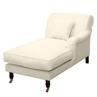 XXL-fauteuil Tranum geweven stof - Crèmewit