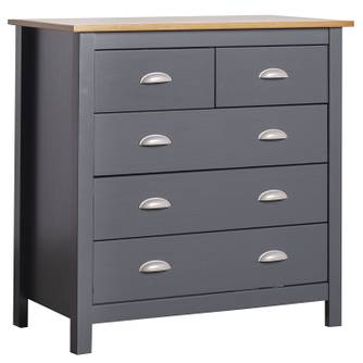 Commode 5 tiroirs Jade, 79 cm