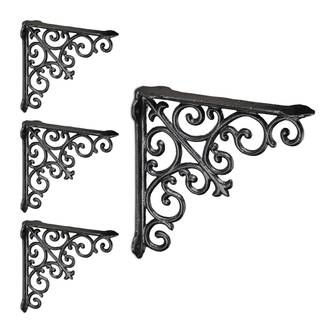 4 x Regalwinkel antik schwarz