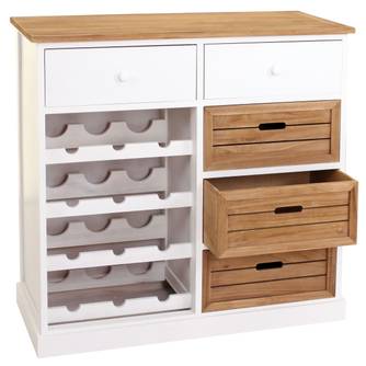 Weinregal HWC-B96 mit Schubladen