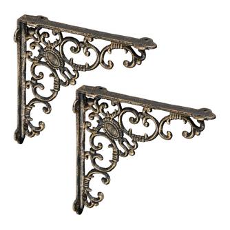 2er Set Regalwinkel antik