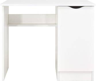 Bureau blanc avec étagère ROMA