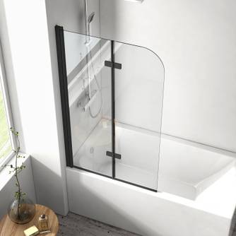 EMKE Duschwand für Badewanne 100x140cm