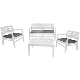Outdoor-Lounge mit 2 Sesseln 1 Sofa 1